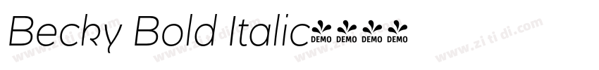 Becky Bold Italic字体转换